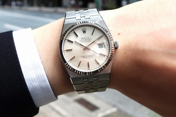 流通量の少ないレアなモデル【OYSTER QUARTZ DATEJUST：Ref.17014】のシルバーダイアルをご紹介です。